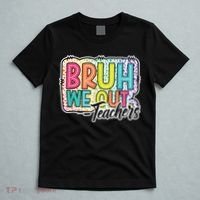 Bruh We Out Teachers Cute End Of School Year Summer Groovy T-Shirt thumb 5