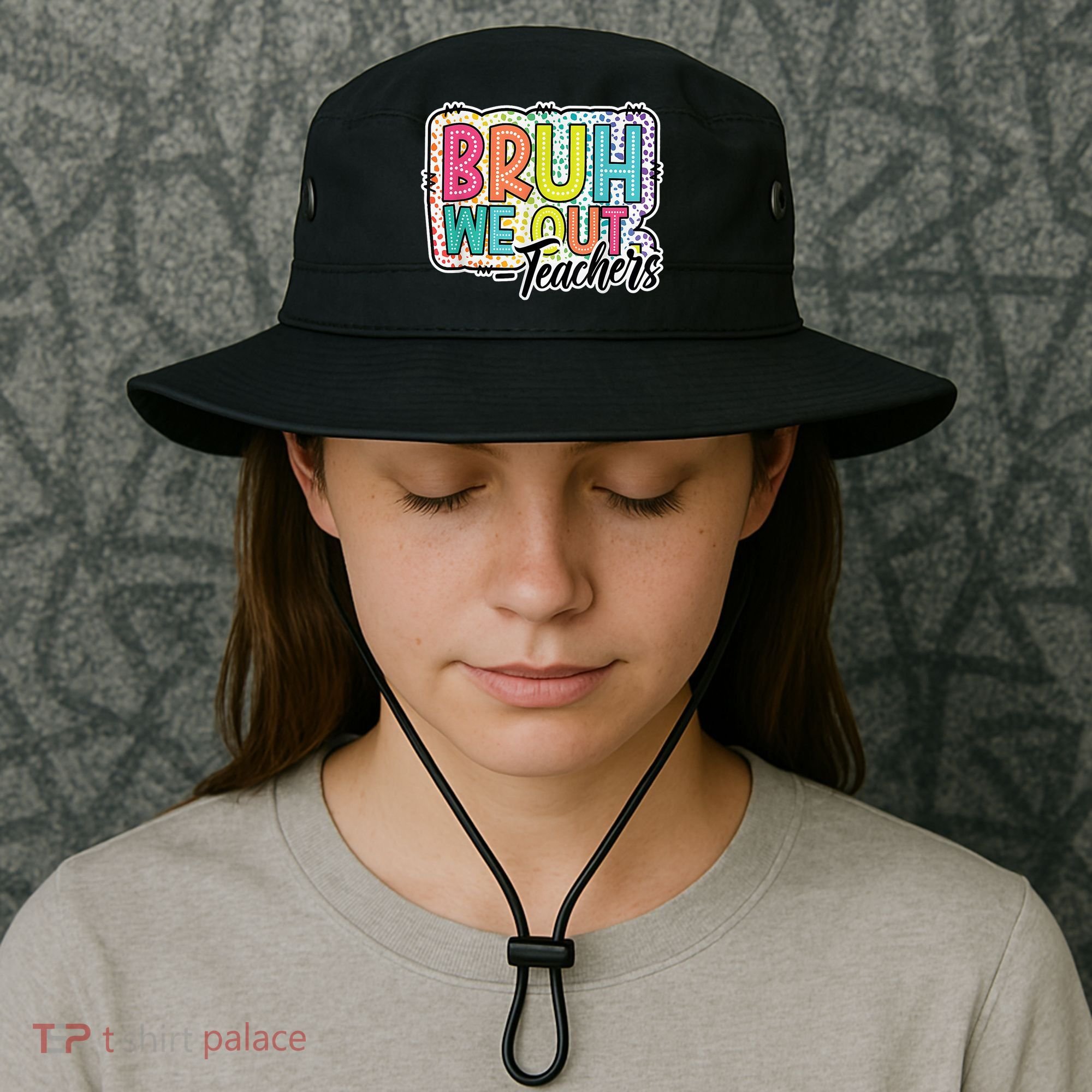 Bruh We Out Teachers Cute End Of School Year Summer Groovy Bucket Hat