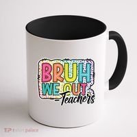 Bruh We Out Teachers Cute End Of School Year Summer Groovy Coffee Mug thumb 1