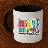 Bruh We Out Teachers Cute End Of School Year Summer Groovy Coffee Mug thumb 2