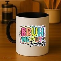 Bruh We Out Teachers Cute End Of School Year Summer Groovy Coffee Mug thumb 4