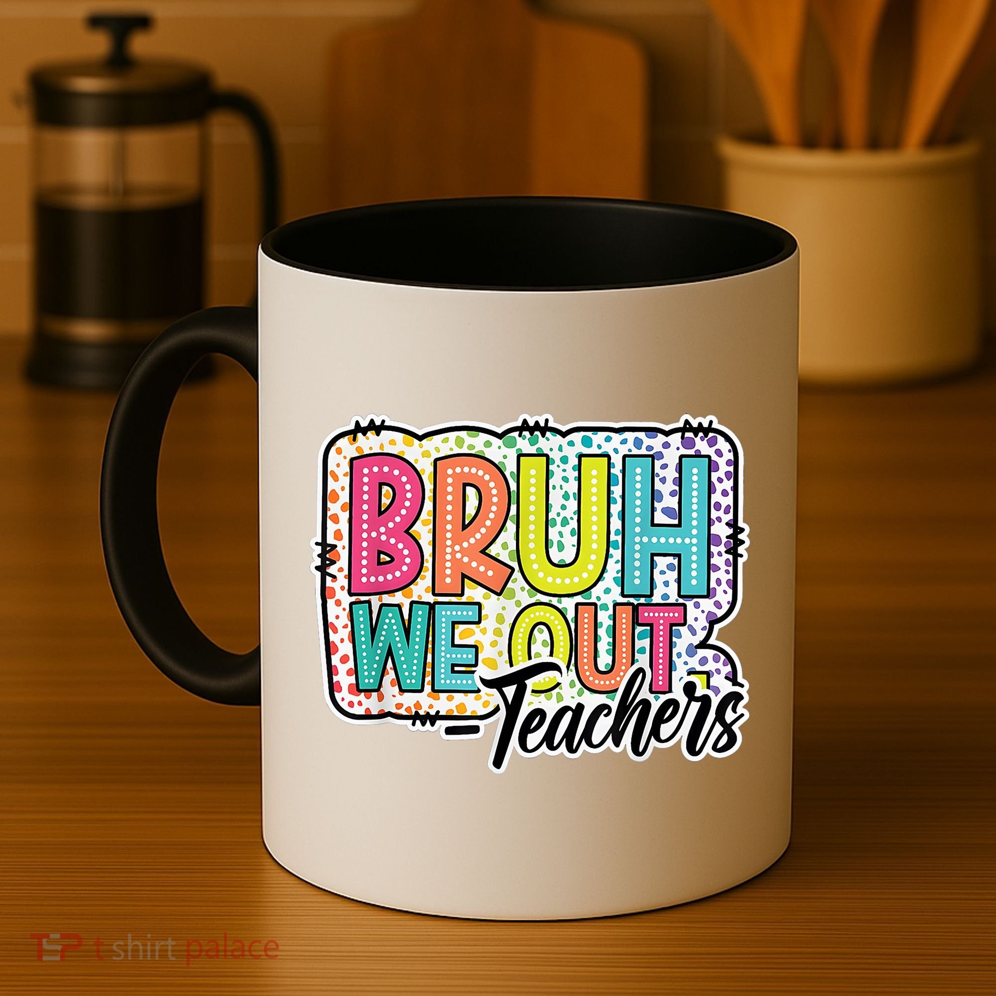 Bruh We Out Teachers Cute End Of School Year Summer Groovy Coffee Mug
