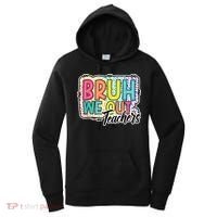 Bruh We Out Teachers Cute End Of School Year Summer Groovy Women's Hoodie thumb 0