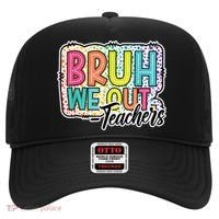 Bruh We Out Teachers Cute End Of School Year Summer Groovy Hat thumb 0