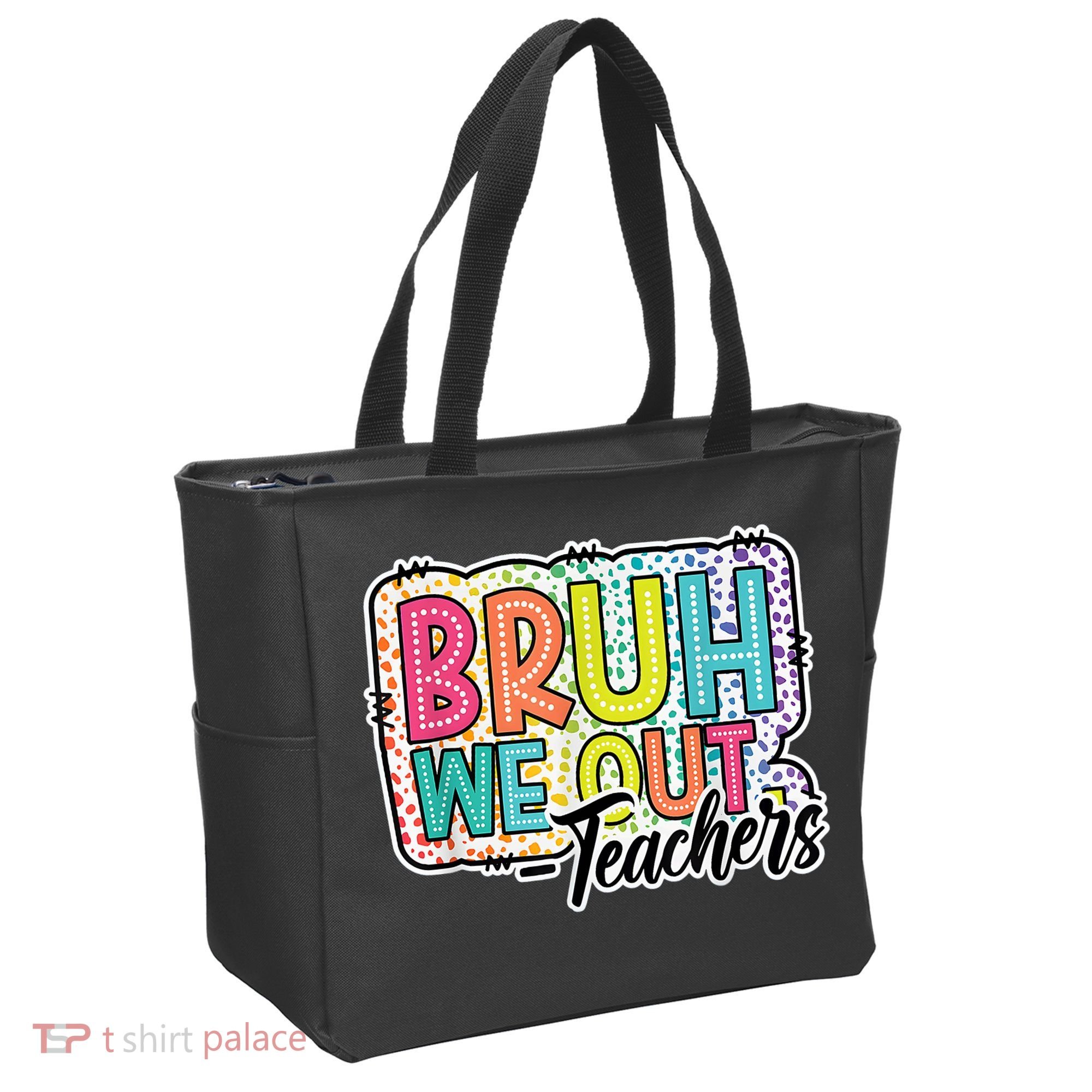 Bruh We Out Teachers Cute End Of School Year Summer Groovy Tote Bag