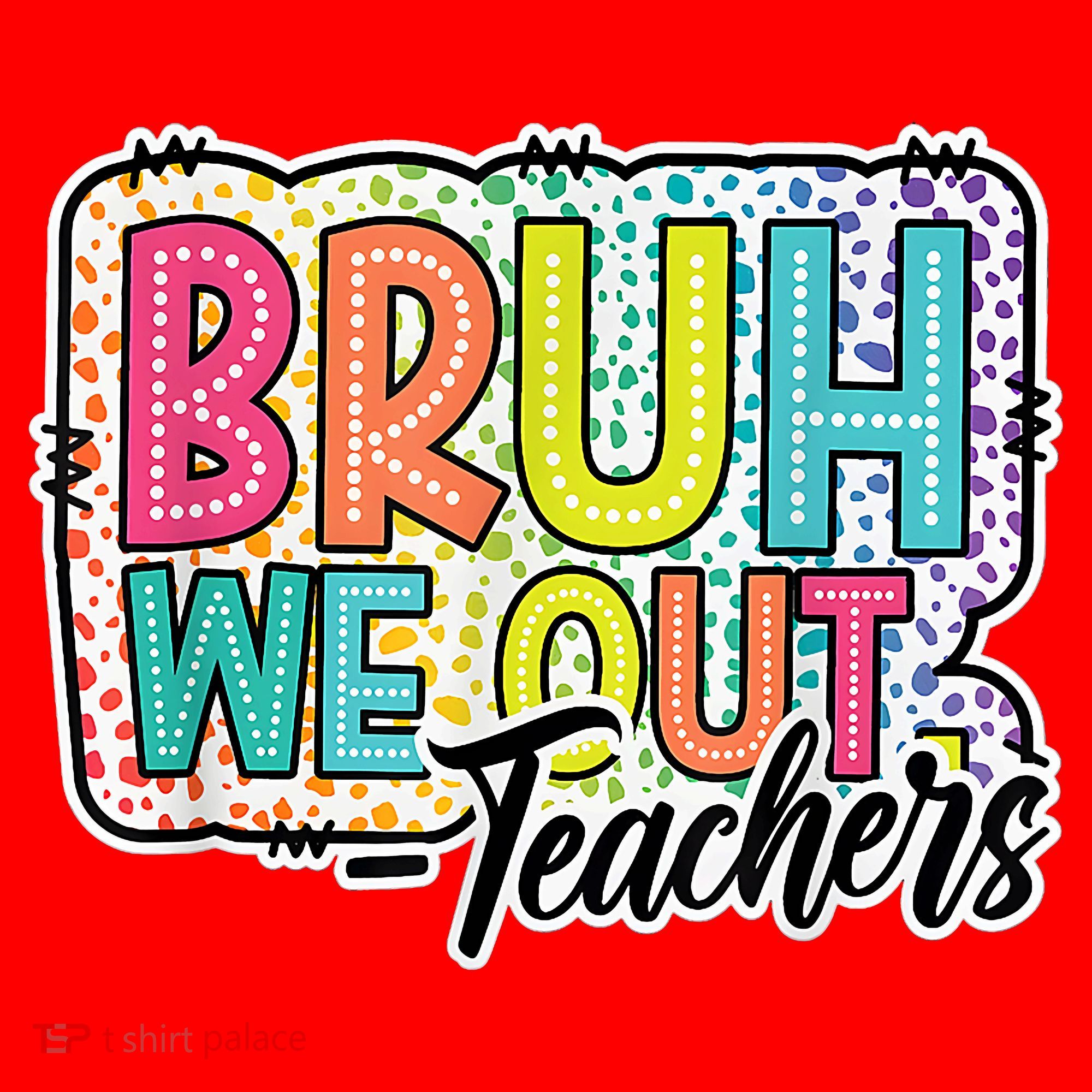 Bruh We Out Teachers Cute End Of School Year Summer Groovy Santa Hat