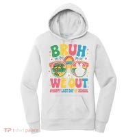 Bruh We Out Teachers Happy Last Day Of School Groovy Women's Hoodie thumb 0