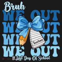 Bruh We Out Happy Last Day Of School Coquette Bow Women's Tank Top thumb 5