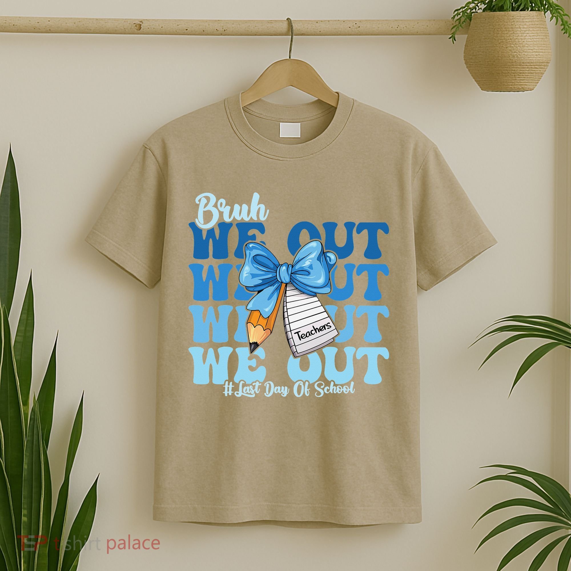 Bruh We Out Happy Last Day Of School Coquette Bow T-Shirt