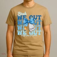 Bruh We Out Happy Last Day Of School Coquette Bow T-Shirt thumb 3