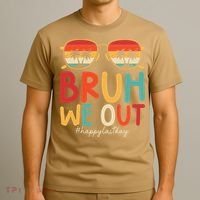 Bruh We Out Funny Last Day Of School Teacher Girl Summer T-Shirt thumb 3