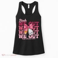 Bruh We Out Coquette Bow Happy Last Day Of School Groovy Women's Tank Top thumb 0