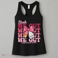 Bruh We Out Coquette Bow Happy Last Day Of School Groovy Women's Tank Top thumb 3