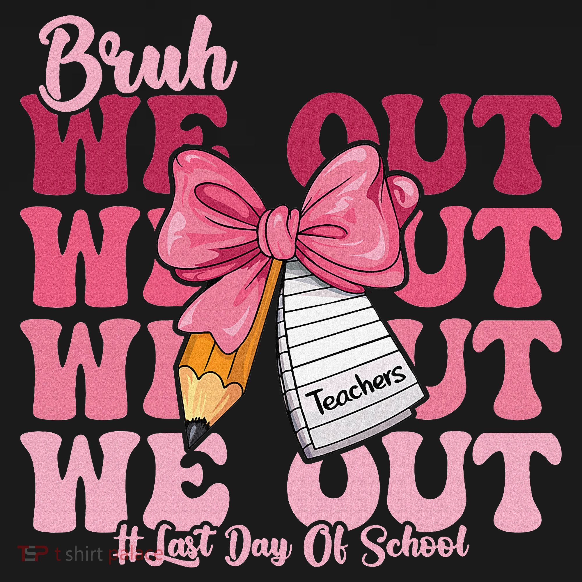 Bruh We Out Coquette Bow Happy Last Day Of School Groovy Women's Tank Top