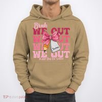 Bruh We Out Coquette Bow Happy Last Day Of School Groovy Hoodie thumb 0