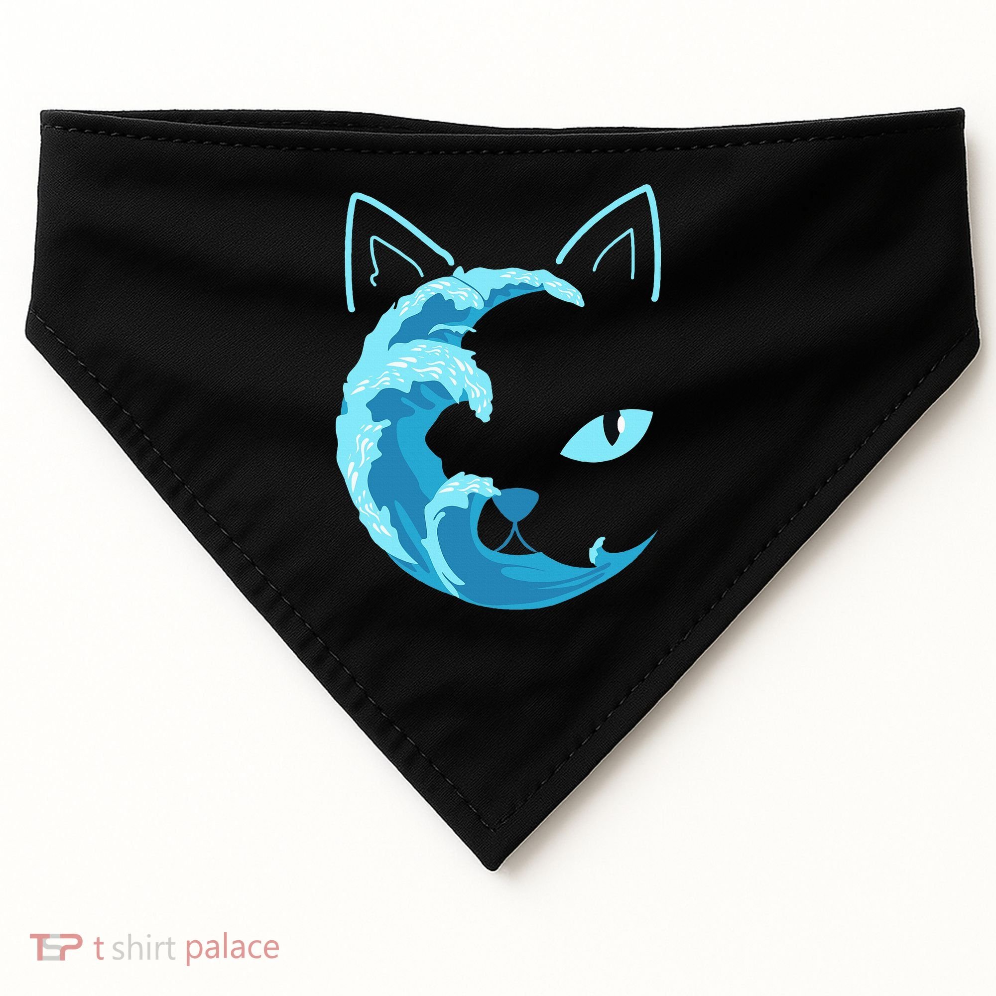 Blue Wave Of Cat Ladies For Kamala USA-Made Doggie Bandana