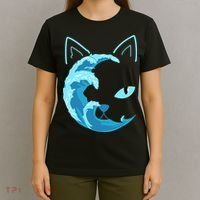 Blue Wave Of Cat Ladies For Kamala T-Shirt thumb 4