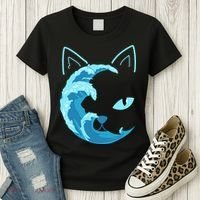 Blue Wave Of Cat Ladies For Kamala Women's T-Shirt thumb 3