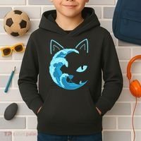 Blue Wave Of Cat Ladies For Kamala Kids Hoodie thumb 2