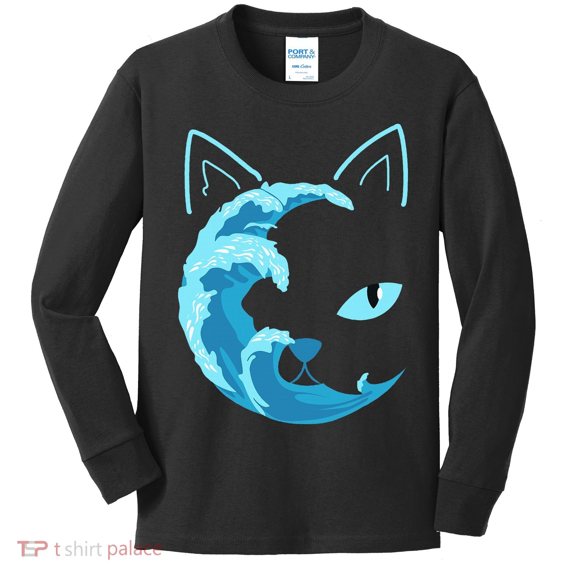 Blue Wave Of Cat Ladies For Kamala Kids Long Sleeve Shirt