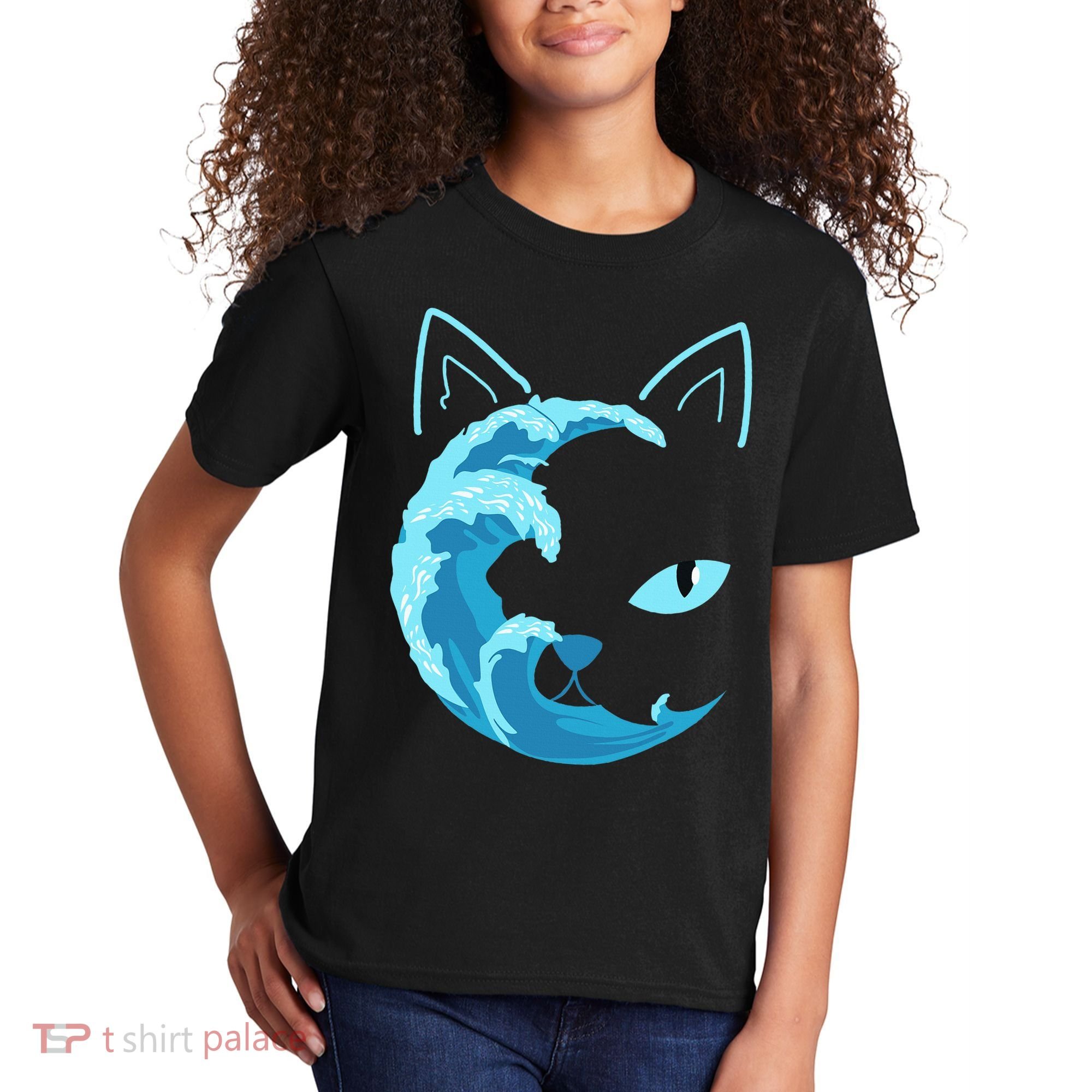 Blue Wave Of Cat Ladies For Kamala Kids T-Shirt