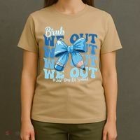 Bruh We Out Happy Last Day Of School Teacher Girl Summer T-Shirt thumb 4