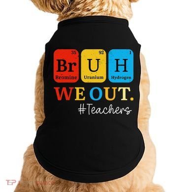 Bruh We Out Teachers Periodic Table Elements Doggie Tank