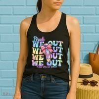 Bruh We Out Tie Dye Happy Last Day Of School Coquette Bow Women's Tank Top thumb 2