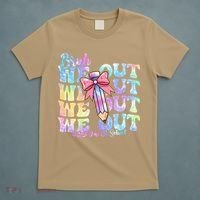 Bruh We Out Tie Dye Happy Last Day Of School Coquette Bow T-Shirt thumb 5
