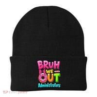 Bruh We Out Administrator Teachers School Paraprofessional Beanie thumb 0