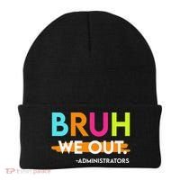 Bruh We Out Administrators End Of School Year Teacher Beanie thumb 0