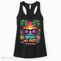 Bruh We Out Teachers Happy Last Day Of School Groovy Women's Tank Top thumb 0
