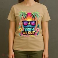 Bruh We Out Teachers Happy Last Day Of School Groovy T-Shirt thumb 4