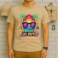 Bruh We Out Teachers Happy Last Day Of School Groovy T-Shirt thumb 6