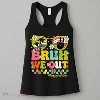 Bruh We Out Teachers Happy Last Day Of School Retro Groovy Women's Tank Top thumb 3