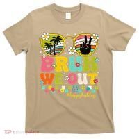 Bruh We Out Teachers Happy Last Day Of School Retro Groovy T-Shirt thumb 0
