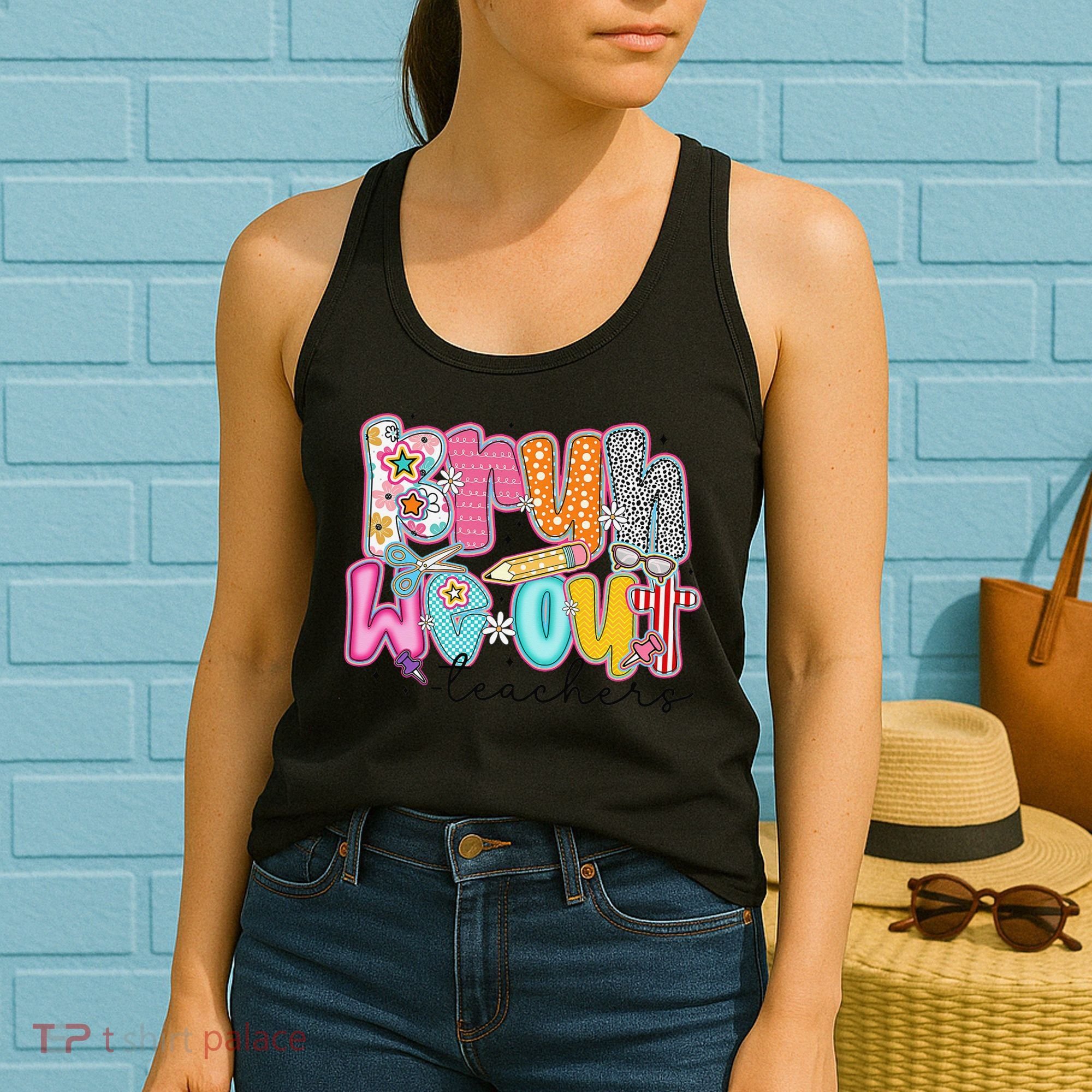 Bruh We Out Teacher Summer Last Dat Of School Teacher Women's Tank Top