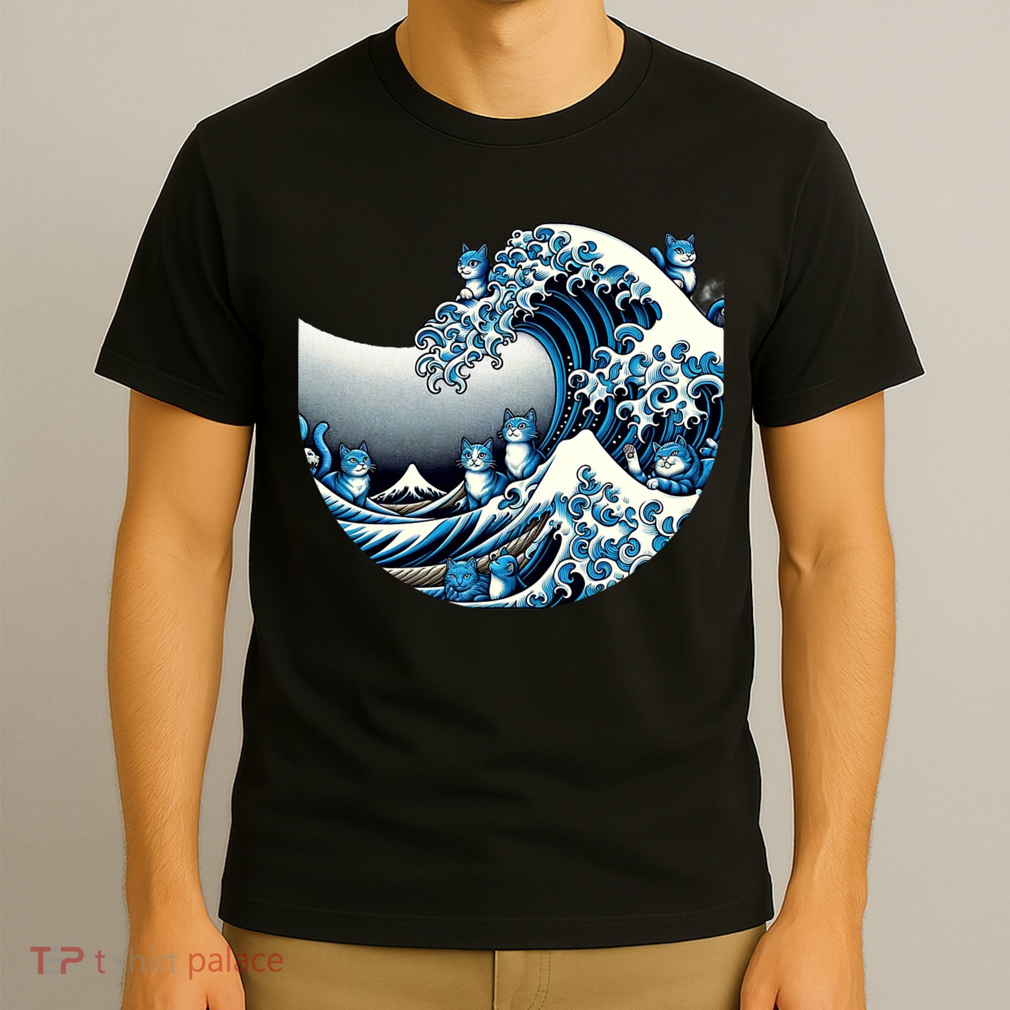 Blue Wave Of Cat Ladies For Kamala Cute Wave Of Blue Cats For Kamala Funny T-Shirt