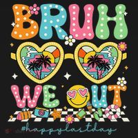 Bruh We Out Teachers Happy Last Day Graduation Sunglasses Women's Tank Top thumb 5