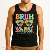 Bruh We Out Teachers Happy Last Day Graduation Sunglasses Tank Top thumb 3