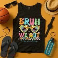 Bruh We Out Teachers Happy Last Day Graduation Sunglasses Tank Top thumb 4