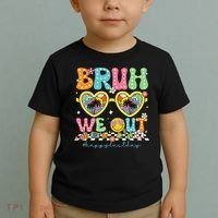 Bruh We Out Teachers Happy Last Day Graduation Sunglasses Toddler T-Shirt thumb 2