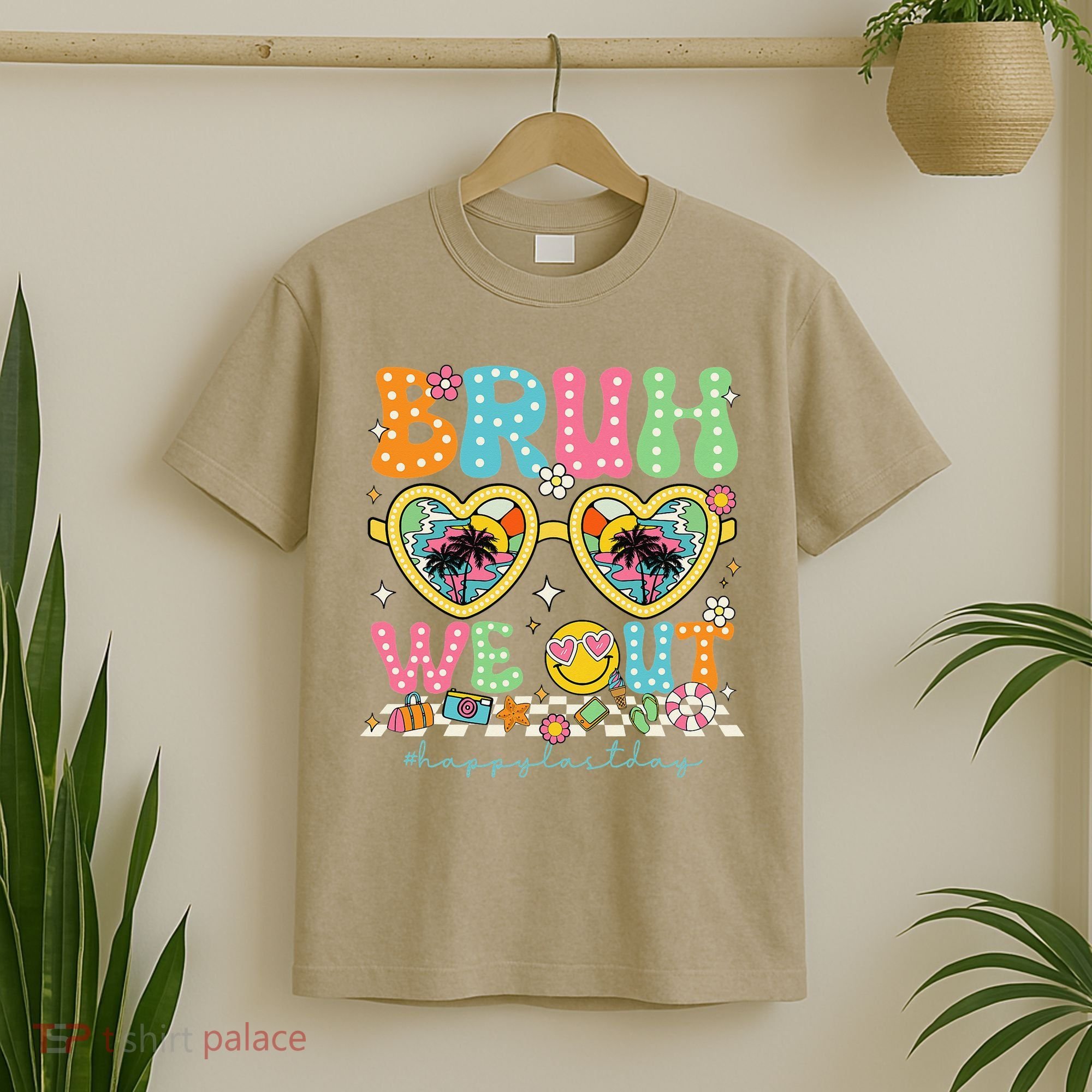 Bruh We Out Teachers Happy Last Day Graduation Sunglasses T-Shirt