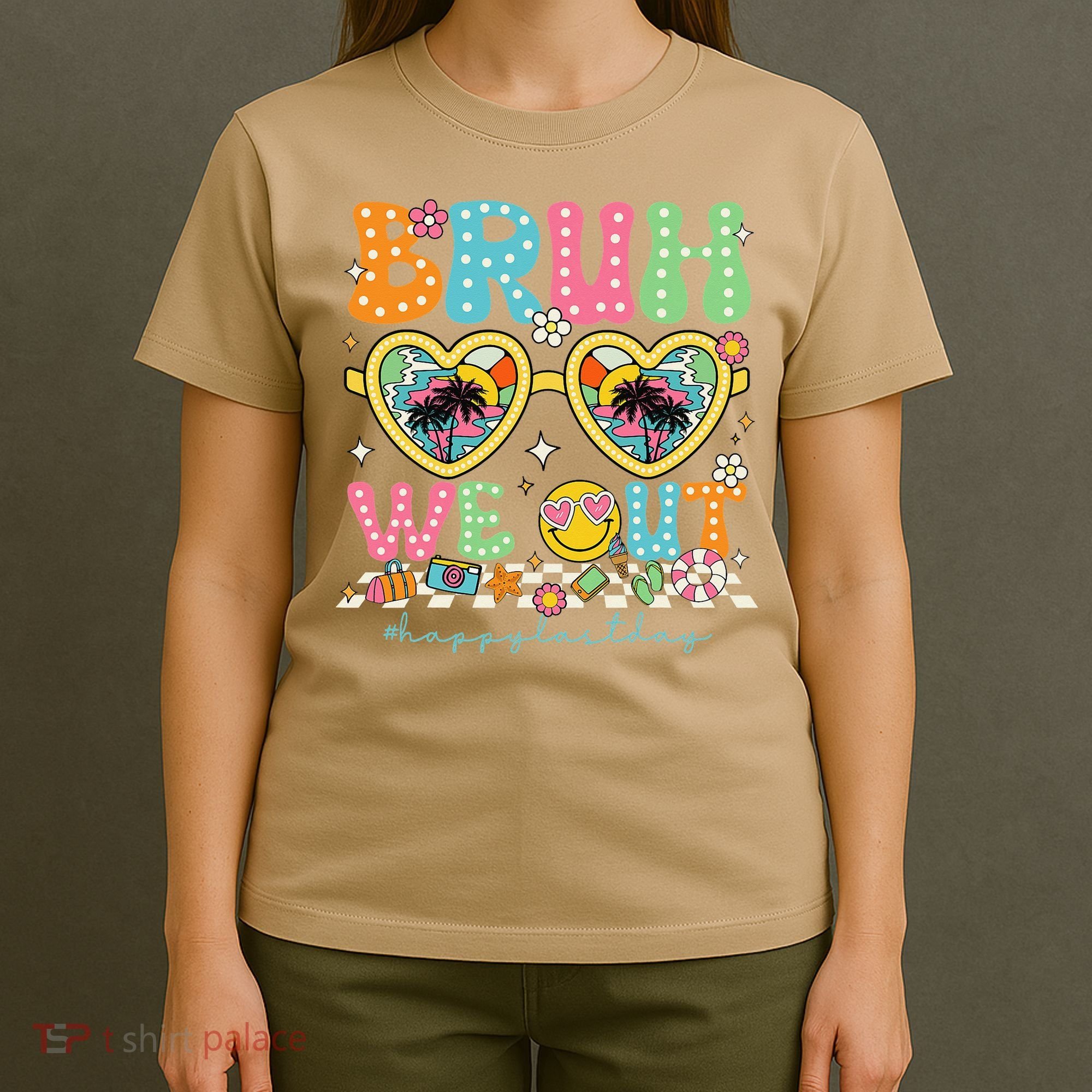 Bruh We Out Teachers Happy Last Day Graduation Sunglasses T-Shirt