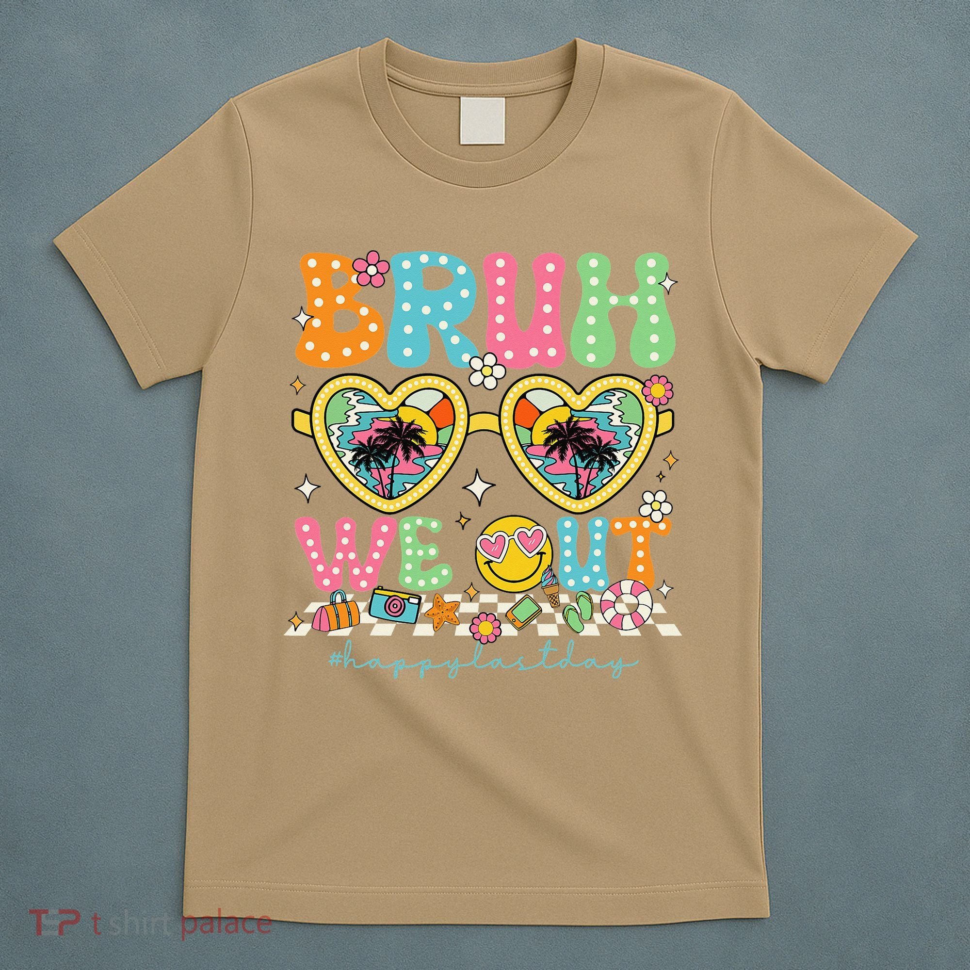Bruh We Out Teachers Happy Last Day Graduation Sunglasses T-Shirt