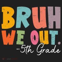 Bruh We Out 5th Grade Last Day Of School Teacher Student Golf Towel thumb 3