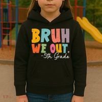 Bruh We Out 5th Grade Last Day Of School Teacher Student Kids Hoodie thumb 3