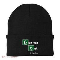 Bruh We Out Teachers Chemistry Periodic Table Element Summer Beanie thumb 0