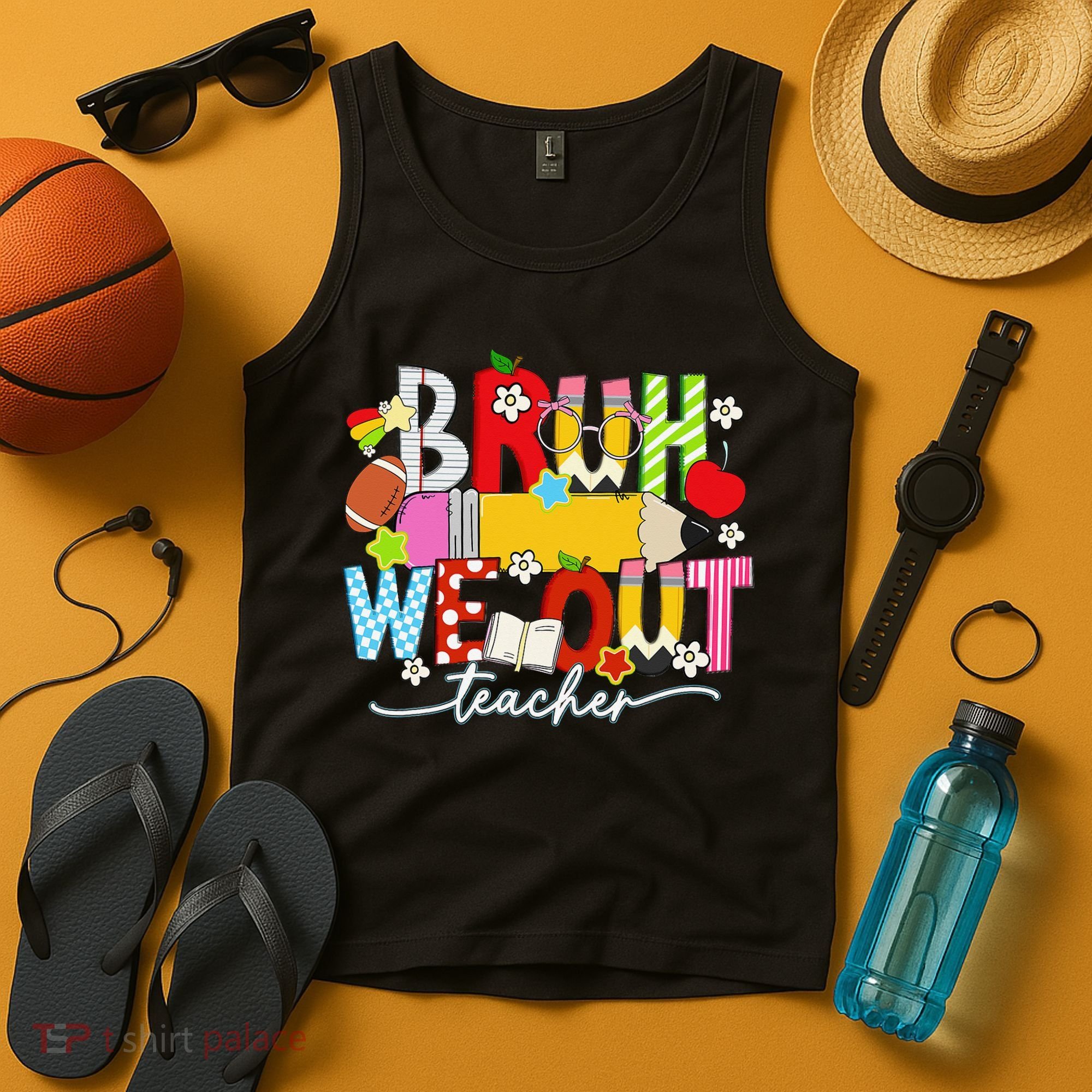 Bruh We Out Teacher Summer Last Dat Of School Tank Top