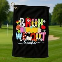 Bruh We Out Teacher Summer Last Dat Of School Golf Towel thumb 1